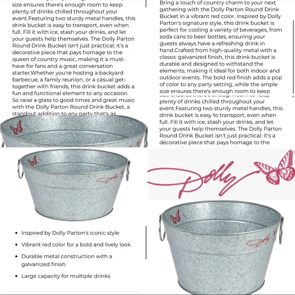 Dolly Parton limited edition Drink bucket